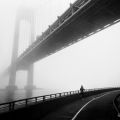 Henri Silberman - Verrazano Bridge Foggy Runner