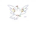Pablo Picasso - Dove with flowers