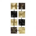 Kovové nástěnné dekorace - Gold & Black Abstrakce